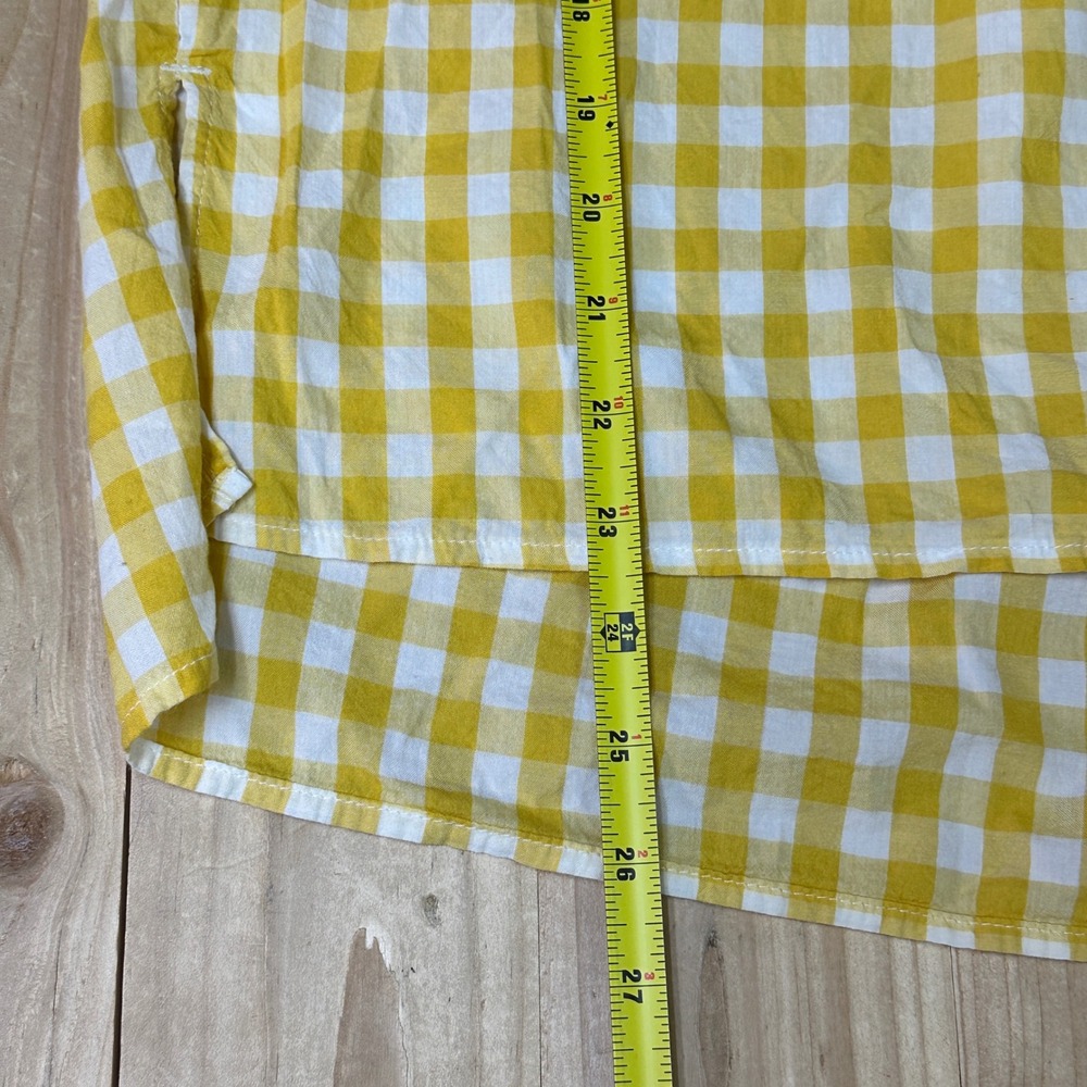 Old Navy Yellow and White Gingham Button-Down Shirt - Picture 5 of 5